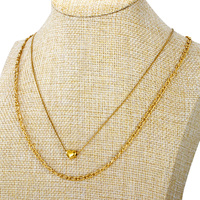 Collier long en acier inoxydable avec imitation perles, élégant et intemporel, pour homme et femme, idéal pour tous les jours et les rendez-vous.