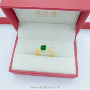Vietnam Placer oro gioielli in ottone placcato oro accessori diamante goccia d'acqua anello gemma donna accessori gioielli all'ingrosso