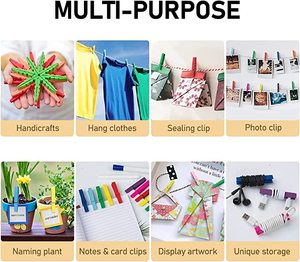 Mini Pinzas Decorativas para Fiestas, Pinzas de Madera Coloridas para Manualidades, Pinzas para Fotos, Pinzas de Madera de Colores - Product Image 6