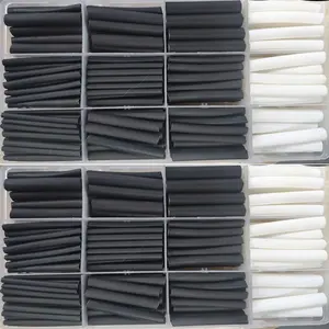 300 pièces polyoléfine rétrécissement assorti tube thermorétractable câble isolé gaine ensemble de tubes 3:1 manchon de tuyau étanche - Product Image 2