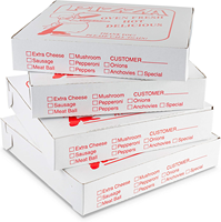 Caja de Pizza para Llevar de Primera Calidad, Blanca, con Logotipo Personalizado Impreso, de Cartón Corrugado de Grado Alimenticio para Restaurante