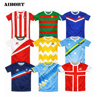 Camiseta de Fútbol Personalizada Aibort Movement, Malla Adaptable con Flujo de Aire Optimizado para el Traslado del Sudor, Cómoda, Moldeadora, Resistente, para Equipo
