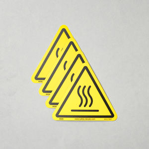 Etiqueta Adhesiva de Advertencia de Peligro de Calor, Señal de Seguridad Industrial para Áreas con Riesgo de Calor, Resistente al Agua, Acabado Mate - Product Image 1