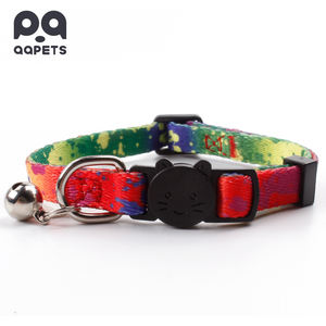 2025 suministros personalizados de lujo para mascotas, varios diseños, Collar de seguridad de poliéster para gatos, nuevo estampado de nailon personalizado barato - Product Image 2