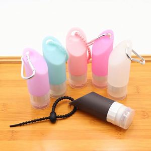 Kit de flacons cosmétiques en silicone rechargeables avec logo personnalisé, flacons de voyage en silicone, porte-clés, ensemble de flacons de voyage - Product Image 3
