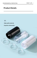 Tube de déodorant vide en plastique à visser 1 oz 15g 30g 50g 75g Noir Blanc Transparent Bouteille de déodorant Conteneur