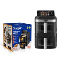 Friteuse à air double Sonifer SF-1054, cuve supérieure et inférieure indépendantes, grande capacité, pour hôtels, restaurants et cuisines