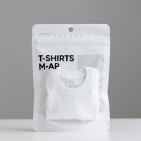 Impression d'usine Pochette refermable pour vêtements Emballage de sous-vêtements Sacs en mylar à fermeture éclair avec fenêtre transparente