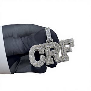 Best Grade Hip Hop <b>Silver</b> Moissanite Brilliant Cut <b>Charms</b> VVS Clarity High Brilliance for Mens Fashion Performance Gift Use - Product Image 1