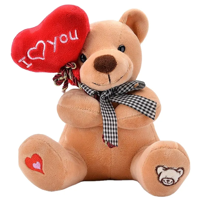 Newest Valentine Bear Doll Valentine Gift I Love You Balloon Bear Stuffed Animals Plush Teddy Bear