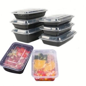 Contenedores de 16/24 Onzas con Tapas para Alimentos, Contenedores Desechables de Plástico Rectangulares Promocionales - Product Image 5
