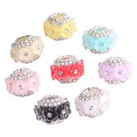 Perles en forme de rose à trou droit pour DIY : chaîne de téléphone portable, porte-clés, sac, stylo
