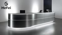 Comptoir de bar modulaire en métal |   Zone de réception en acier inoxydable |   Conception personnalisée