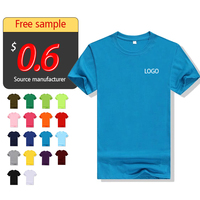 Kledingfabriek Groothandel TC Stof Katoen Polyester O-hals T-shirts Heren Crew Neck T-shirts