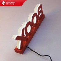 Panneau d'affichage lumineux LED en acrylique simple face pour bureau, mini-panneau publicitaire de table, boîte à lumière