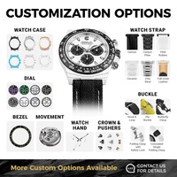 2025 LOGO personnalisé lance une montre mécanique de luxe 40MM en fibre de carbone verre saphir hommes est mécanique