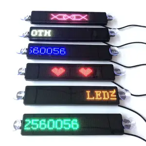 NEW 12V Programmable Car LED Display Advertising Scrolling Messa Vehicle Taxi LED Window Sign With Remote Control Sucking Disk