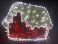 Caja de regalo para decoración navideña, luces LED con motivo 2D para decoración de fiestas, decoración de parque