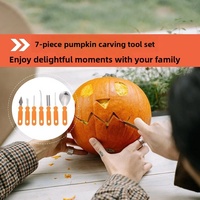 Premium All-in-One Carving Set Halloween Pompoen Carving Set 7-delig Pompoen Carving Messenset voor Fruit en Groenten