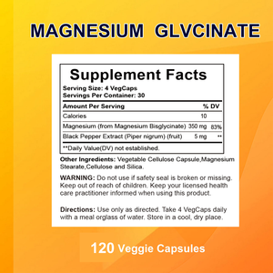 In magazzino magnesio complesso suymplement 350mg magnesio glicinato 120 capsule <span class=keywords><strong>per</strong></span> il supporto del muscolo cardiaco - Product Image 6