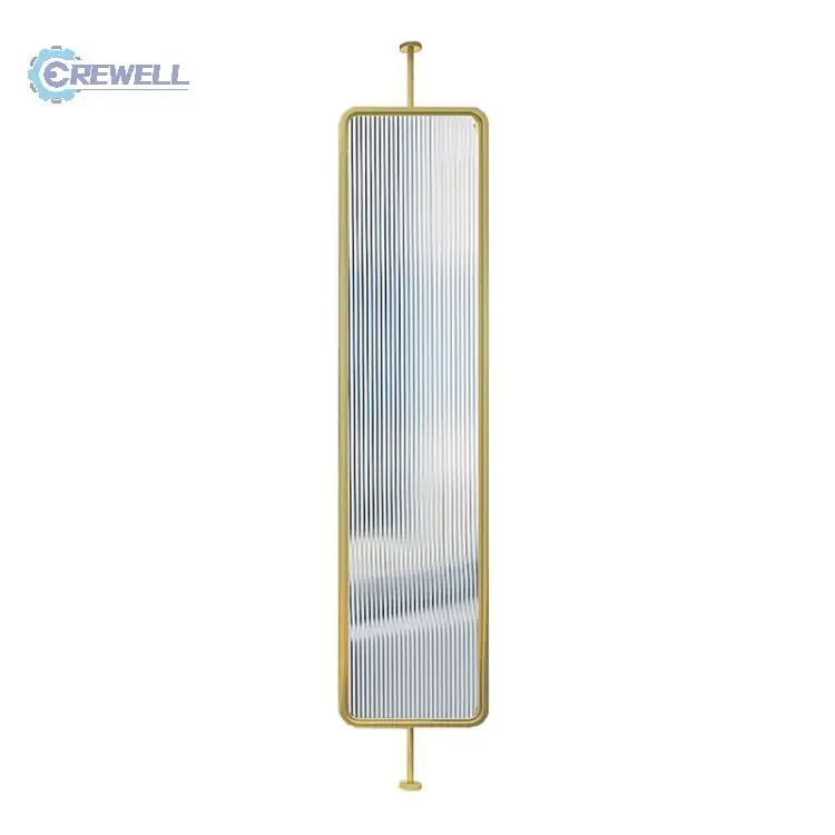 Decorative retro style stainless steel mirror PVDF moveable partition room divider for home improvement