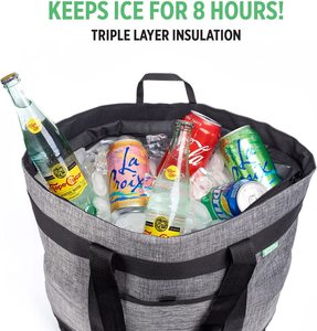 Borsa Termica Riutilizzabile con Cerniera per Picnic e Spesa, Mantiene Caldo o Freddo per Alimenti - Product Image 4