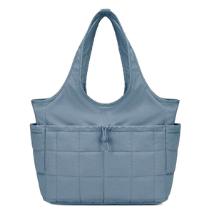 Bolsos de Mano Grandes de Nailon con Cierre Abierto, Acolchados, Estilo Vintage, para Mujer, Bolsos de Compras, para Viajes Diarios, para la Playa - Product Image 1