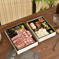Boîte à lunch alimentaire légère jetable en bois japonais Sashimi à emporter Sushi boîtes d'emballage boîtes sortantes