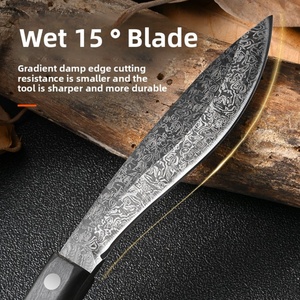 มีดพับปรับแต่งได้สำหรับตั้งแคมป์กลางแจ้ง สแตนเลสอเนกประสงค์ขนาดเล็ก ใบมีดตรง สำหรับเอาตัวรอดในป่า ด้ามไม้ DIY - Product Image 5