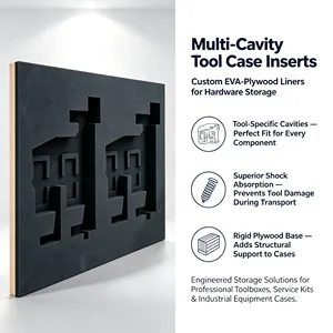Panel de Revestimiento para Caja de Herramientas, Espuma EVA Personalizada, Tablero Compuesto de Madera, Grabado CNC, Reforzado, Antideformación - Product Image 1