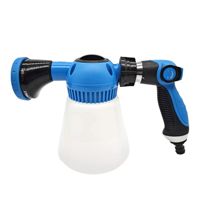 Canon à mousse à basse pression pour lavage de voiture, pistolet à mousse de 5 gallons, lance-mousse à fixer sur tuyau standard pour le detailing automobile à domicile