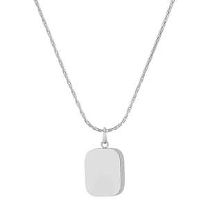 Stainless Steel <b>Square</b> Pendant Necklace <b>Mirror</b> Finish Gold Silver Color Daily Wear Gift Jewelry For Women Geometric Design - Product Image 2