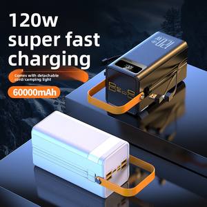 พาวเวอร์แบงค์ 120W PD ชาร์จเร็ว ความจุ 50000-200000mAh พร้อมสาย Type-C และ USB ในตัว ไฟฉาย LED - Product Image 3