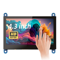 Écran LCD 4,3 pouces 800*480 avec écran tactile capacitif pour Raspberry Pi 5 4B 3B 2B B+ B 3A+ A+ W Zero H57 Chine