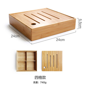 Boîte à collation en bambou avec couvercle, rectangulaire, compartimentée, pour la cuisine, les aliments, les fruits - Product Image 5
