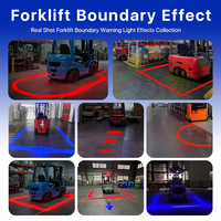 Lampe de signalisation LED bleue 10-80V pour chariot élévateur, ligne droite, délimitation de zone de sécurité pour entrepôt