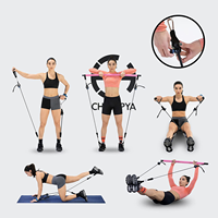 Kit de barre de yoga pilates portable Bilink 3 sections avec bâton d'exercice de bandes de résistance