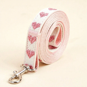 Guinzaglio per Cani con Stampa a Cuori in Poliestere, Carino Guinzaglio da Passeggio per Cani Piccoli e Medi, Regalo di San Valentino - Product Image 2