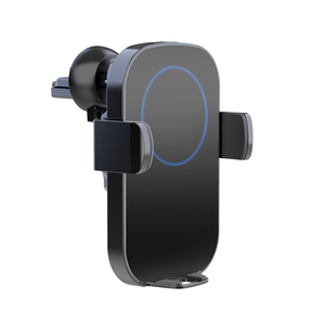 QI N12 del coche del teléfono móvil cargador inalámbrico de luz LED de carga rápida del teléfono inteligente para iPhone y muchos otros teléfonos móviles. Soporte innovador en forma de C retráctil/ajustable para iPhone Samsung Huawei Xiaomi VIVO - Product Image 1