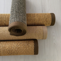 Grand paillasson double couche en sisal authentique, tapis d'escalade pour chat, style japonais, durable, résistant aux rayures, antidérapant, résistant à l'usure