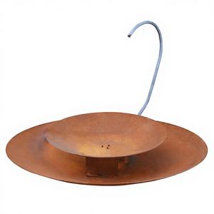 Fontaine d'eau extérieure en acier Corten rouillé rouge de 2 mm d'épaisseur, résistante aux intempéries, diamètre personnalisable, utilisation intérieure/extérieure - Product Image 1
