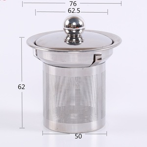 Juego de Infusor de Té Moderno de Acero Inoxidable Pulido con Tapa y Asa, Colador de Té de Malla Fina Reutilizable para Preparación Casera - Product Image 2