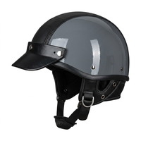 Casque de moto demi-face OOH ABS, design vintage, nouvelle taille XL, homologué DOT, unisexe pour hommes et femmes, utilisation sur scooter