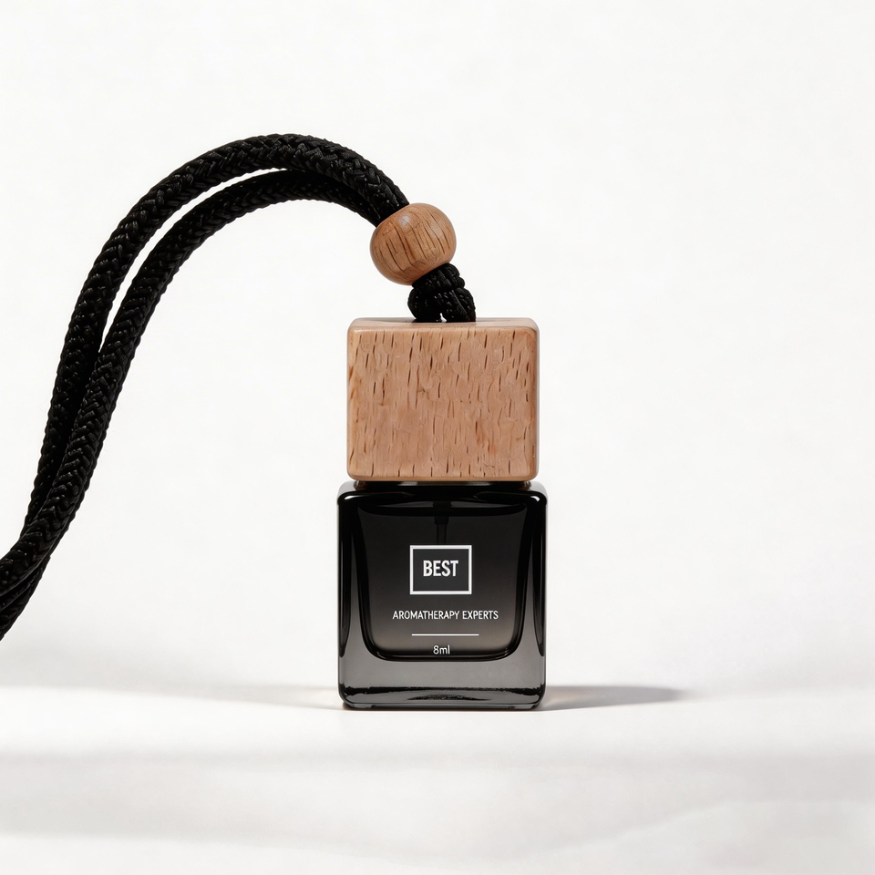 8ml Square Glass Hanging Car Diffuser Bottle With Cord and Screw Cap ...