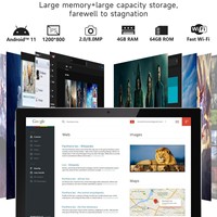 Tablette Android HD OEM Rockchip Super Économique 10,1 pouces Octa Core 12 Go WiFi Android 15 avec étui et clavier pour Affaires, Éducation et Enfants