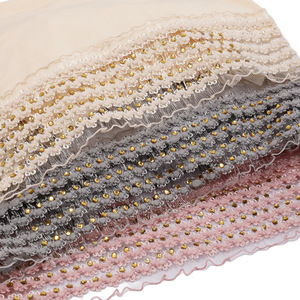 Pañuelos para la Cabeza <span class=keywords><strong>de</strong></span> 4 Colores, Turbantes Elásticos <span class=keywords><strong>de</strong></span> Seda, Algodón, Encaje y Poliéster, Bandanas - Product Image 5