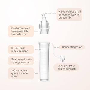 طقم جامع لبن الثدي خالي من البيسفاط من HORIGEN 5-Colostrum ، ملحقات جامع لبن الثدي قابلة لإعادة الاستخدام لتغذية الأطفال - Product Image 3