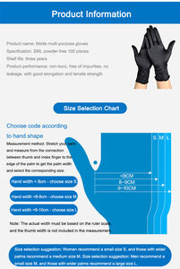 Guantes De Nitrilo Negros Desechables Guantes Químicos Para El Hogar Guantes De Nitrilo Para La Cocina - Product Image 6