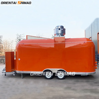 Chariot de nourriture oriental Shimao, camion de nourriture mobile, remorque de restauration rapide en acier inoxydable, crêpe à vendre aux États-Unis, barbecue, collation
