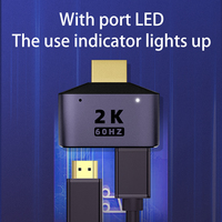 Adaptateur JILIAN DC LED 2 ports mâle-femelle avec interface 60Hz pour TV, ordinateur portable, audio HD et indicateur